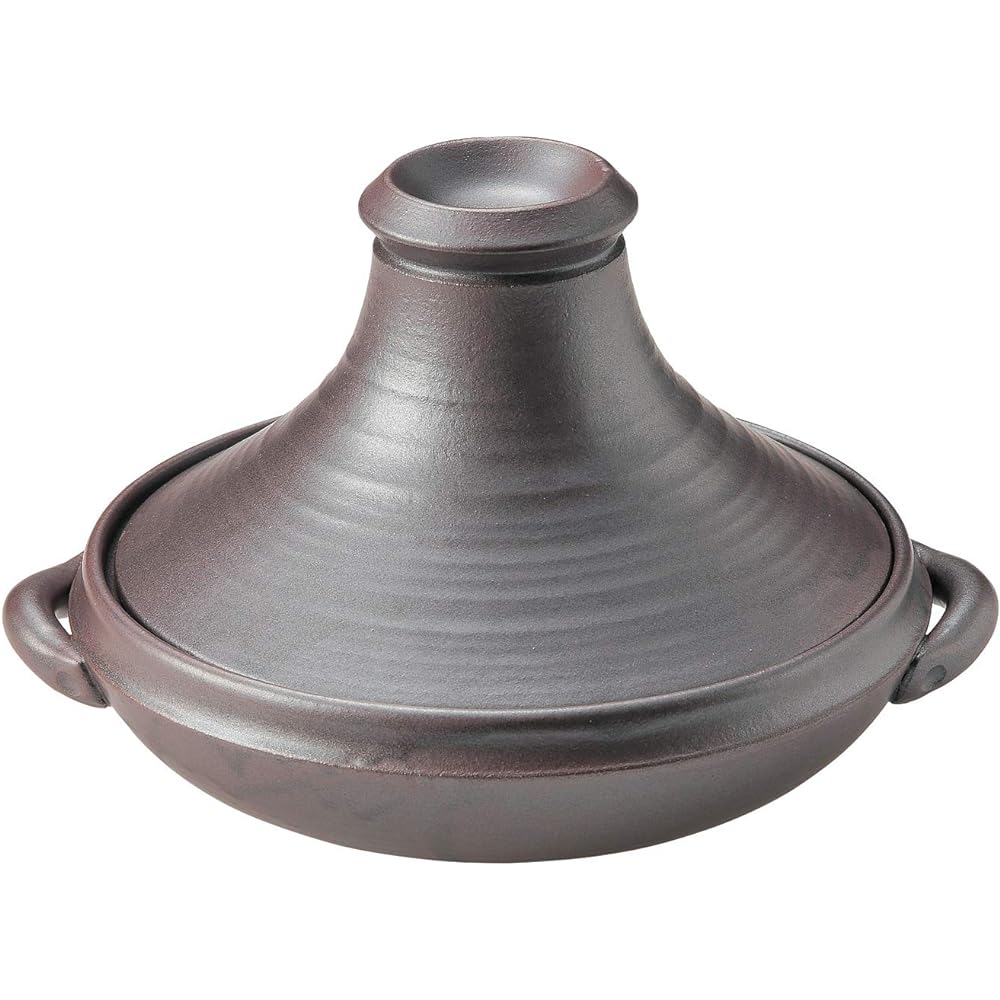 Saji Pottery Tagine Pot Brown 26.5cm Banko Ware Tagine Pot Large Nanban 33-60