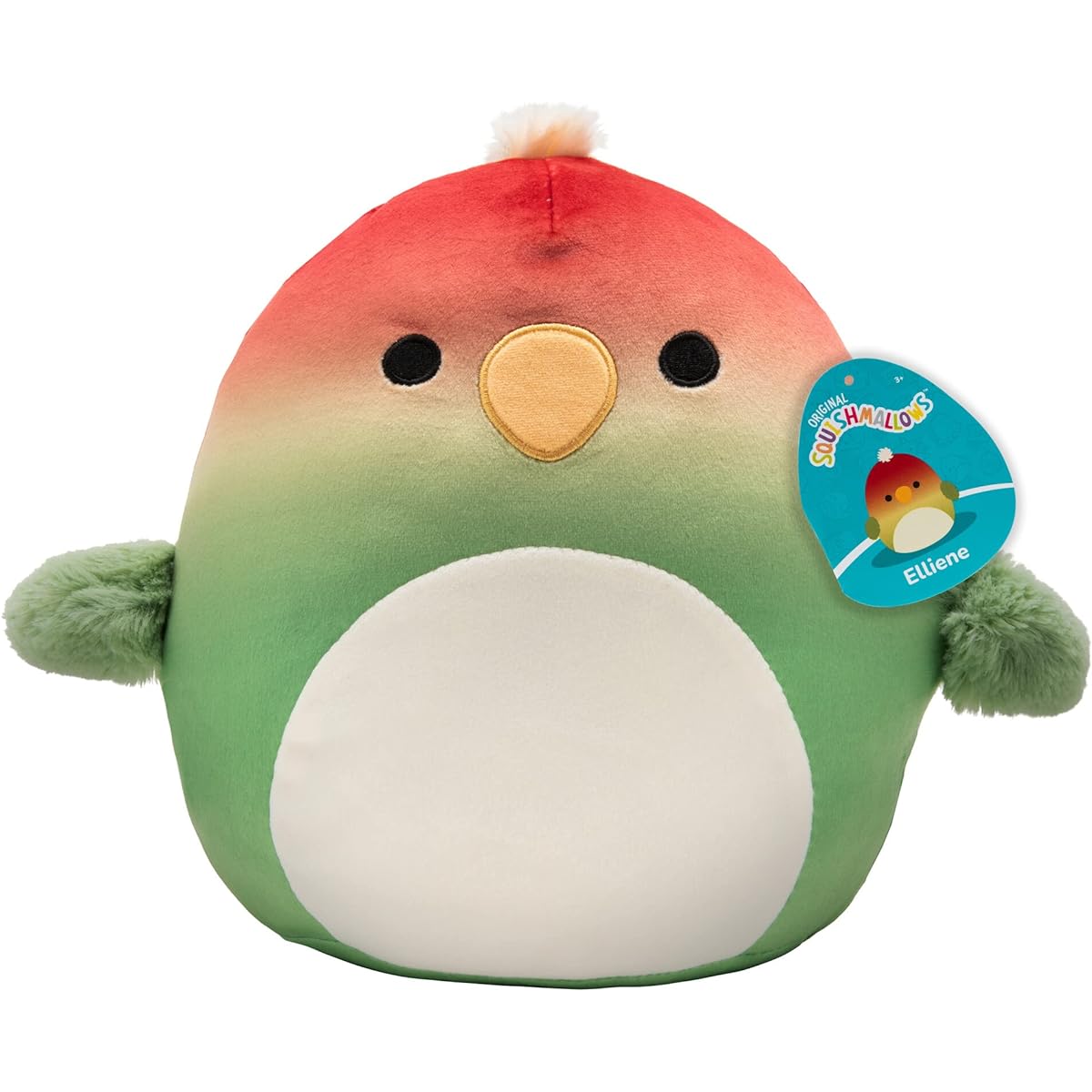 Squishmallow 8" Elliene The Parrot - Official Kelly Toy Plush - Cute and Soft Stuffed Bird - Great Gift for Kids