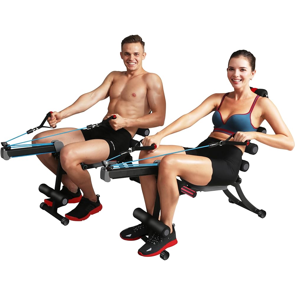 MBB 22 in 1 Wonder Master Core & Abdominal Workout Chair Foldable Adjustable Rowing Machine 22 Types of Exercises Fitness Equipment for Home Gym Sports