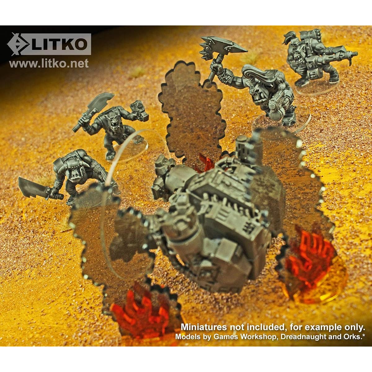 Large Flaming Wreckage Markers (3)