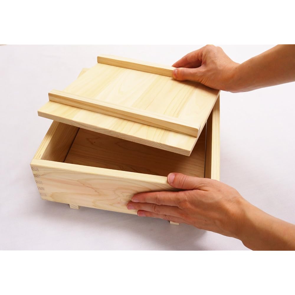 Ichihara Woodworks Pressed Sushi Mold Cypress Tree Woman Pressed Sushi Utensil Box Sushi No. 9 27 x 27 x 8.5cm 4971421041247