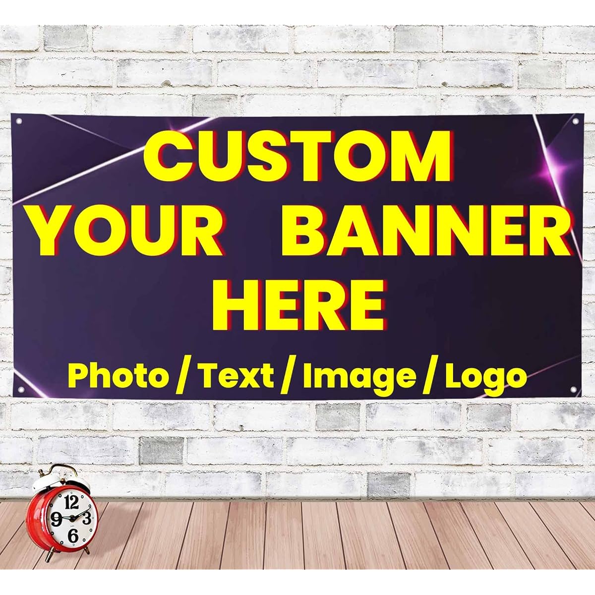 Custom Banners and Signs Customized for Outdoor with Logo Customized Banner Decoration for Birthday/Business/Graduation/Party/Wedding 6ftx3ft