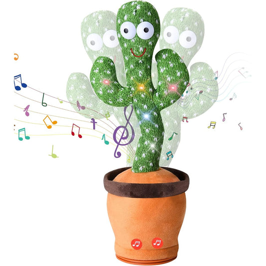 TWORIVER Dancing Cactus Toy Talking Cactus Toy Singing Dancing Toy Repeating Cactus Toy Sensory Toy Autism Toy for Toddlers 3-4 Years Old