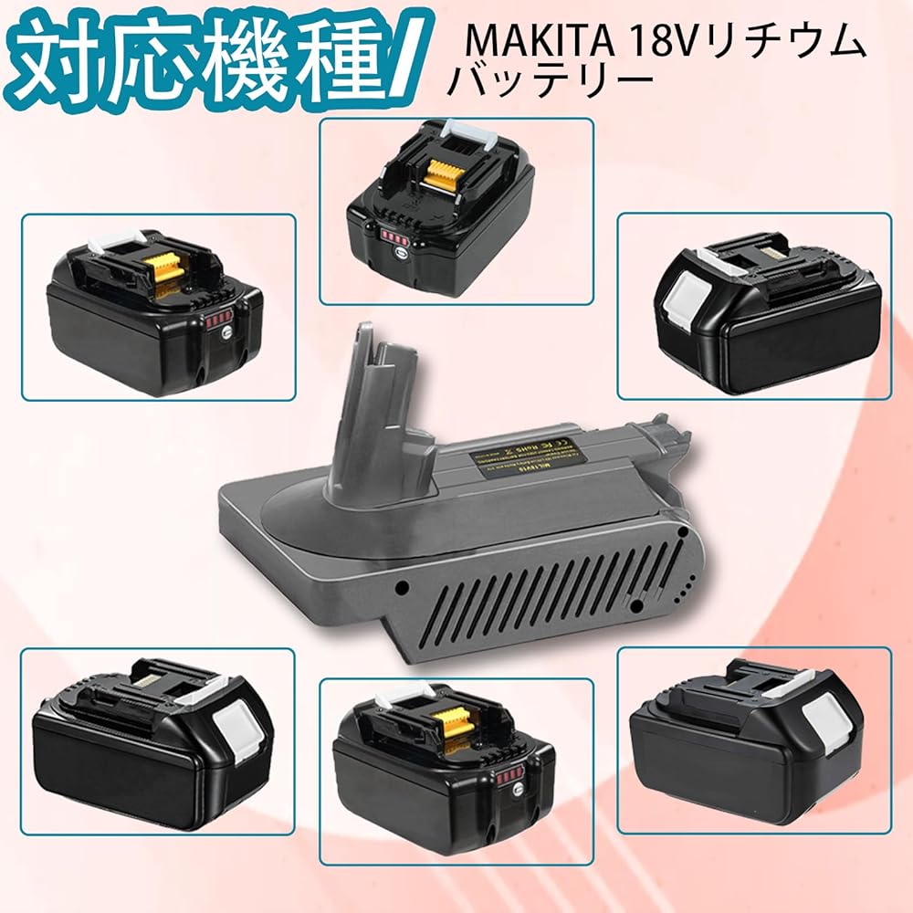 Dyson V10 Battery Adapter Vacuum Cleaner Battery Adapter Compatible with Makita 18V Lithium Battery Dyson Vacuum Cleaner Battery Replacement 25.2V Compatible with dyson V10 Fluffy/ V10 Fluffy+/V10 Absolute/V10 Animal