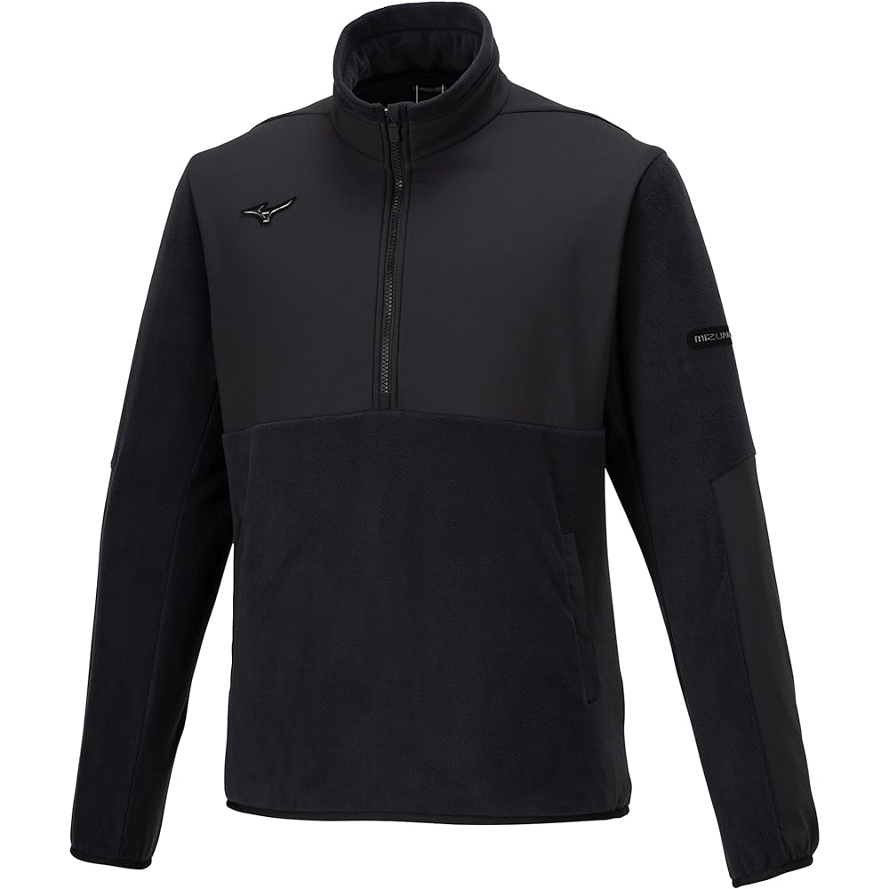 [Mizuno] Training Wear Hybrid Fleece Half Zip Long Sleeve Pullover Water Repellent Stretch 32MCA559