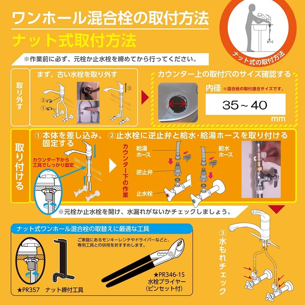 SANEI Design Faucet Series [COULE] Single One Hole Spray Mixing Faucet for Kitchen K87120JV-13