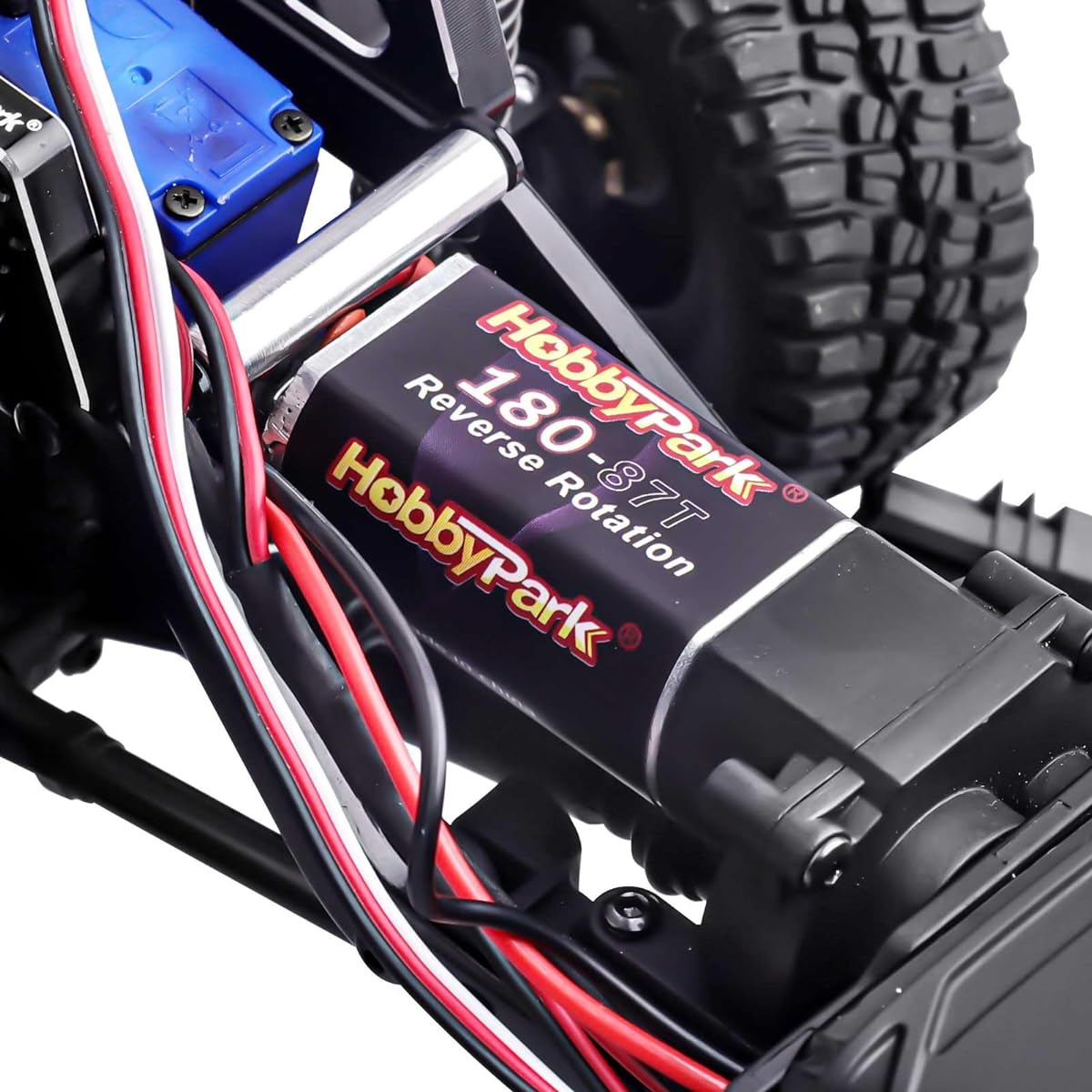 HobbyPark High Torque 180 87T Brushed Motor with Metal 11T Pinion Gear for TRX4M Upgrade 1/18 RC Crawler Car Replacement 9775