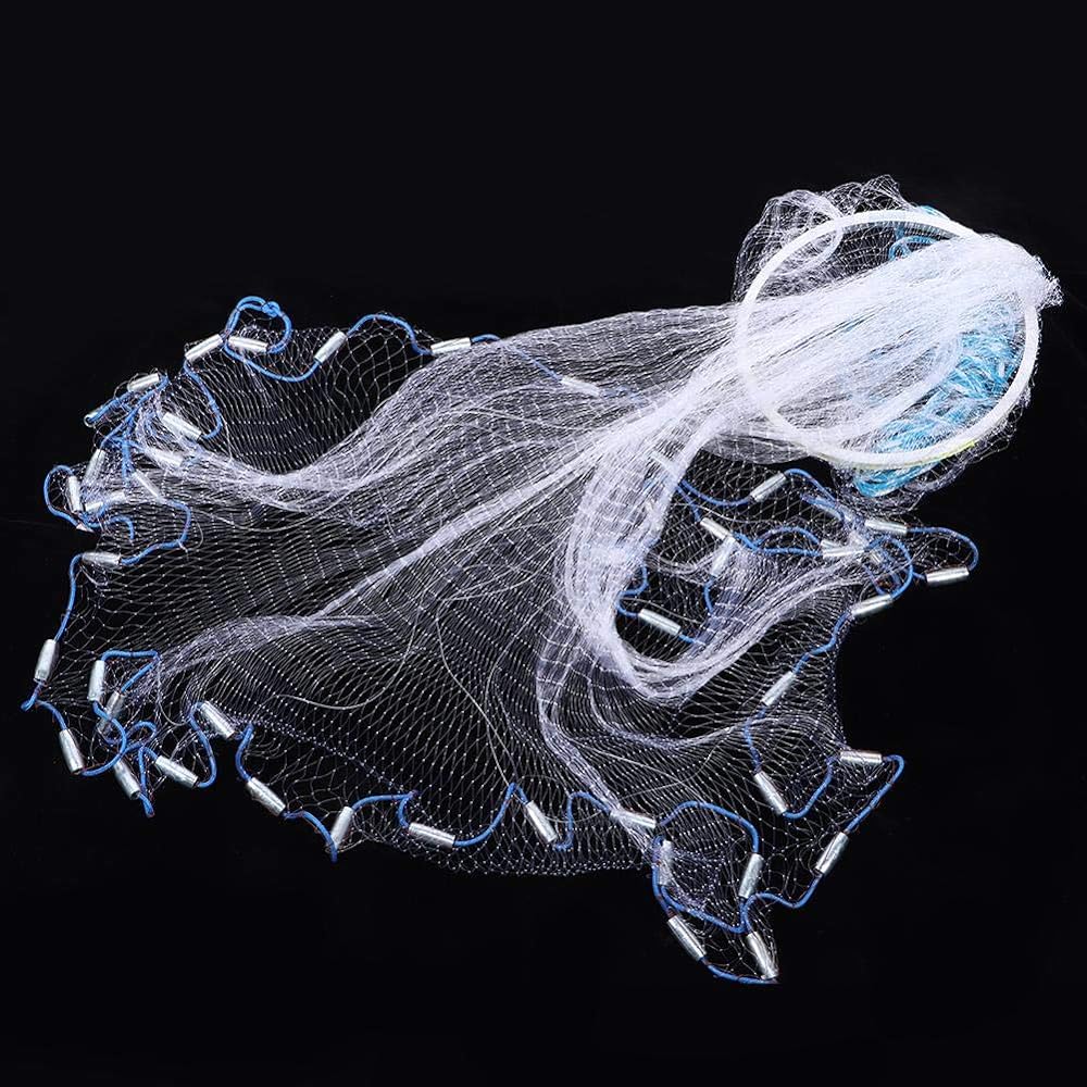xuuyuu Fishing Gear, Nylon Fishing Net, Casting Net, Casting Net Fishing, Hand Casting Net, Fishing Accessories, Fishing Enthusiasts, Suitable for Rivers, Lakes, Seas, Ponds, etc. Fishing Tools (3.6m)