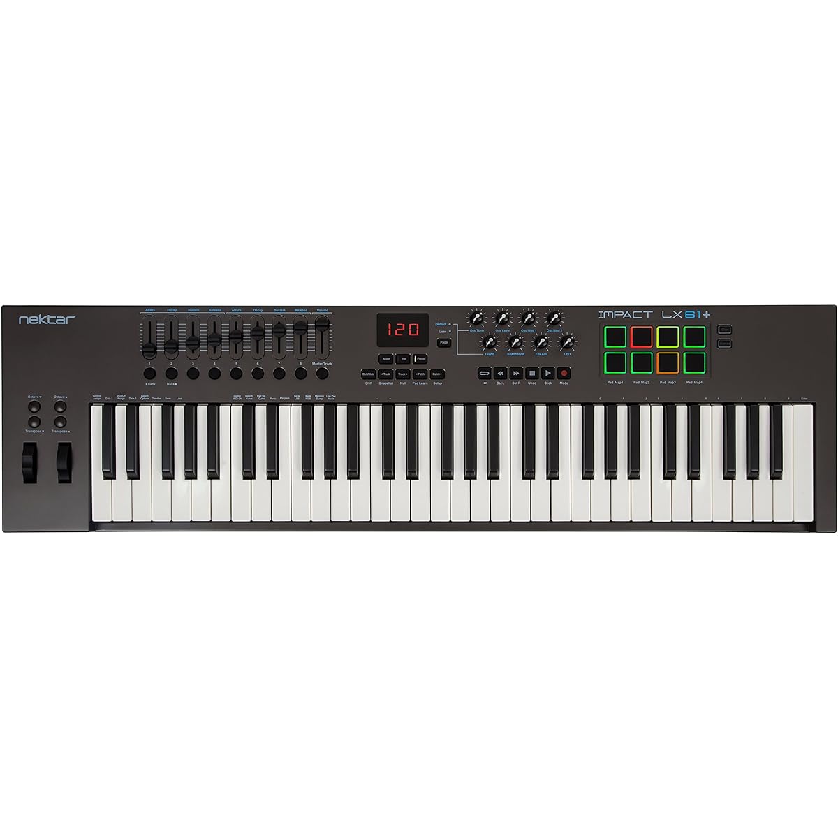 Nektar Technology IMPACT LX49+ MIDI Controller 49 Keys Keyboard DAW DTM Transport Pad Encoder Fader [Domestic Genuine Product]