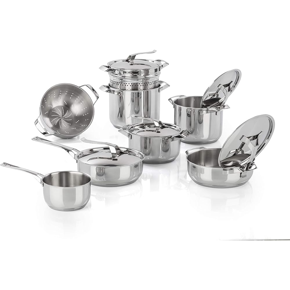 Barazzoni Two-handed pot stainless steel ∅24 x H9cm Low casserole MY POT 160004024