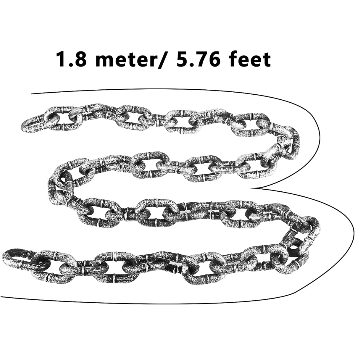 Haconba 10 Pack Halloween Chains Plastic Chains Halloween Props Prison Chains Toys for Halloween Party Indoor Outdoor Decoration 6ft