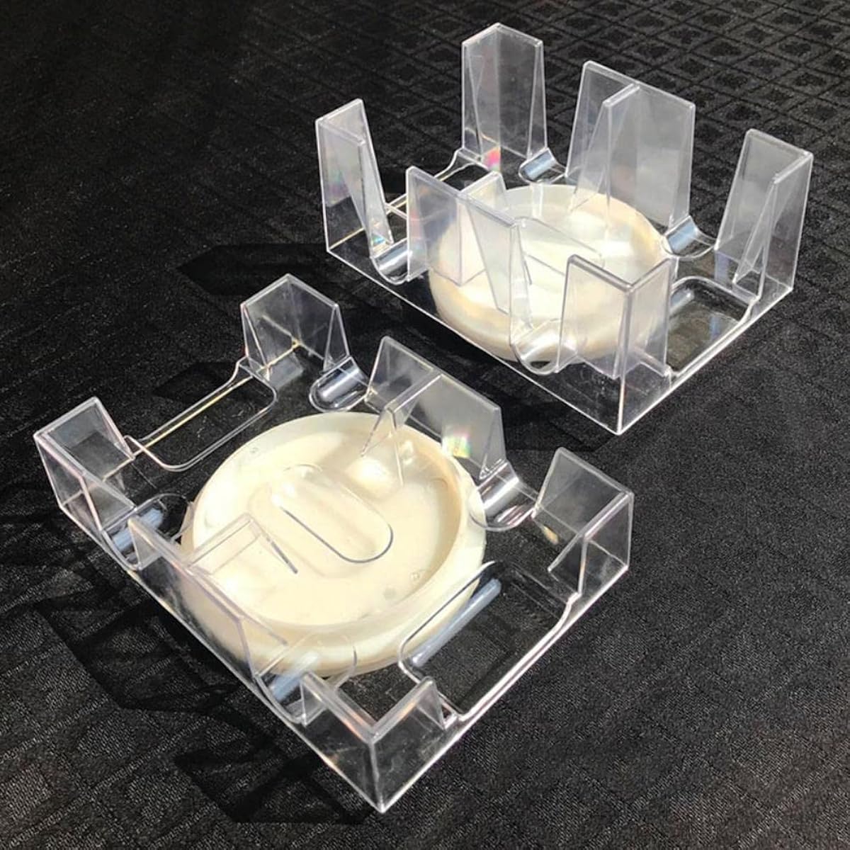 Gonetre Card Playing Cards 2 Decks/6 Decks Rotating Card Tray Convenient Playing Card Holder Clear Card Game Organizer