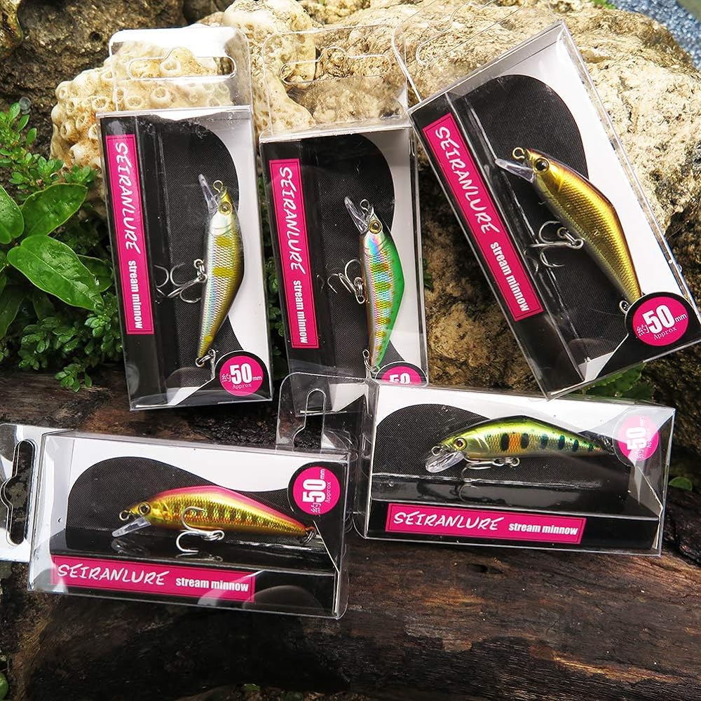 [Seiran Lure] Minnow Trout Lure Mountain Stream Sinking Minnow 52mm 5g Set Char Yamame Rainbow Trout