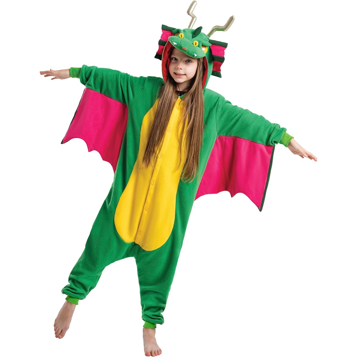 Spooktacular Creations Unisex Kids Pajamas Plush Onesie Dress Dragon Animal Costume