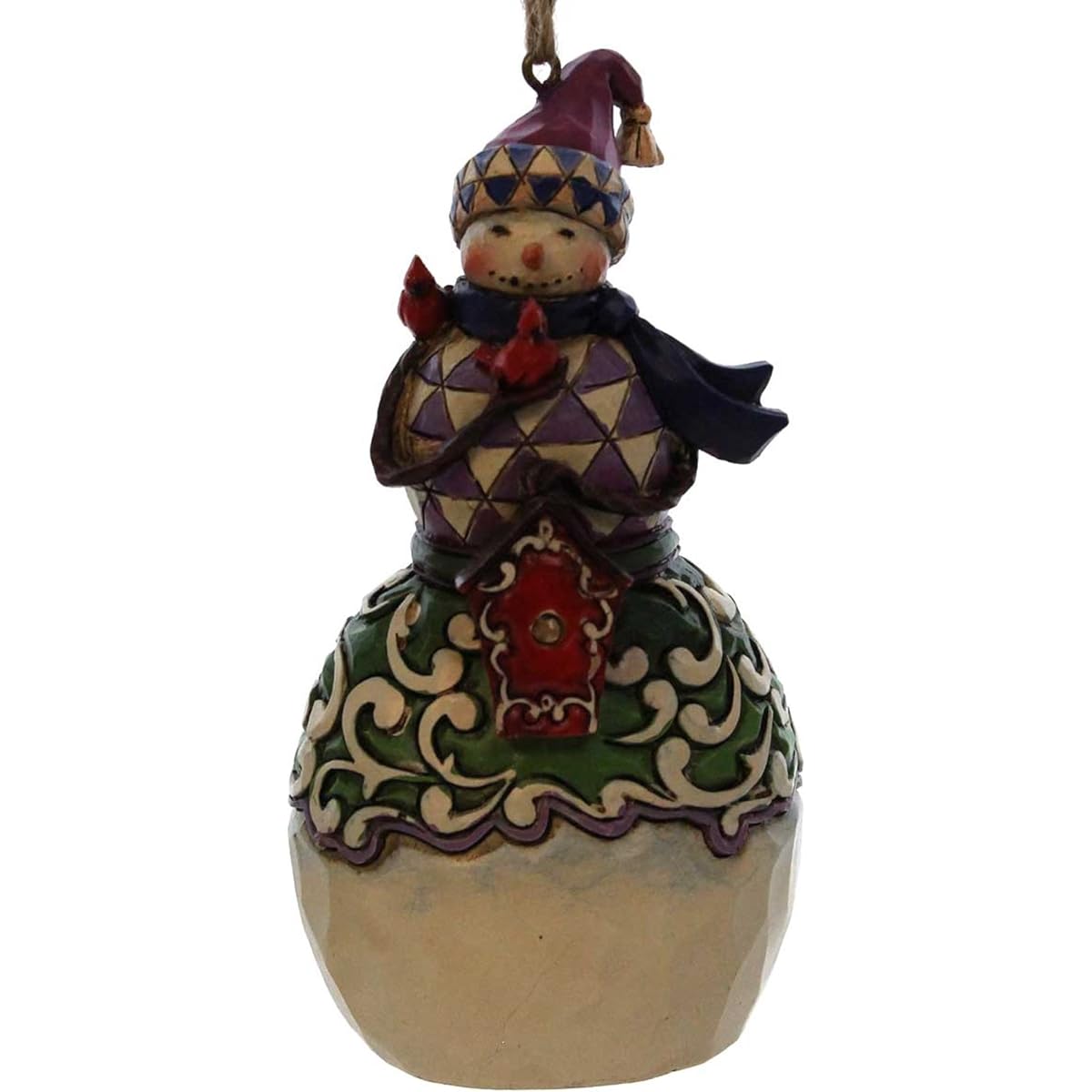 Jim Shore Heartwood Creek Snowman Bird Nest Decoration 4.5"