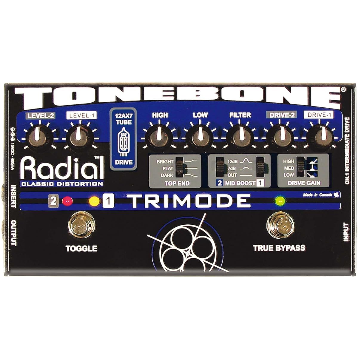 Radial 2CH Vacuum Tube Distortion Tonebone Trimode [Official Import]