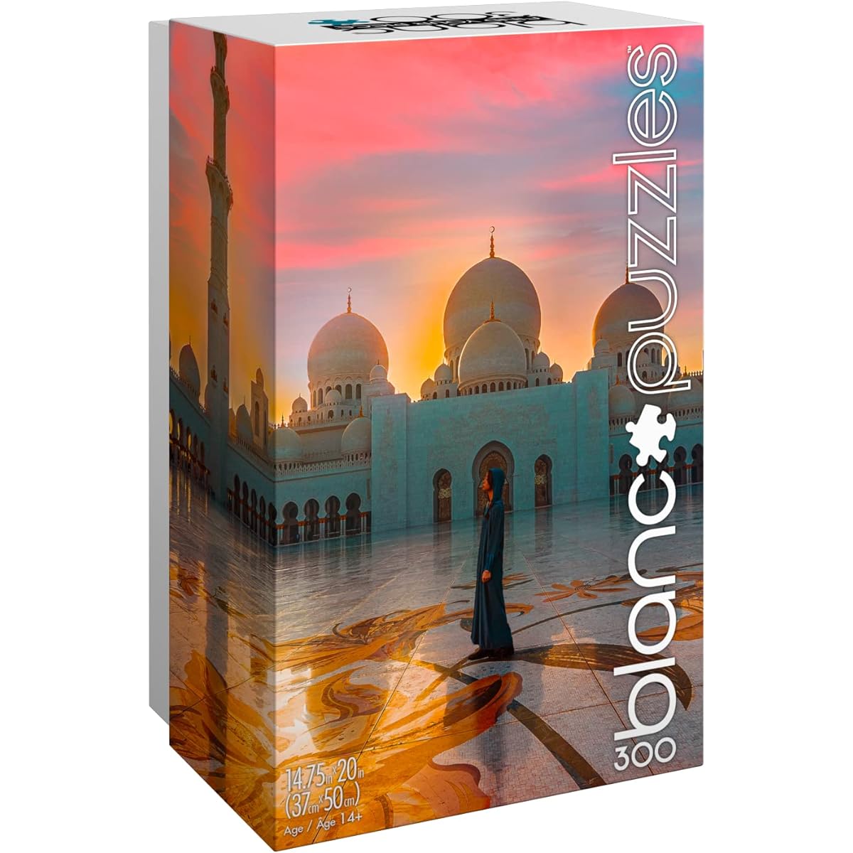 Buffalo Games - blanc - Sunset Abu Dhabi Mosque - 300 Piece Jigsaw Puzzle for Adults Challenging Puzzle Perfect for Game Night - 300 Piece Completed Puzzle Size 21.25 x 15.00