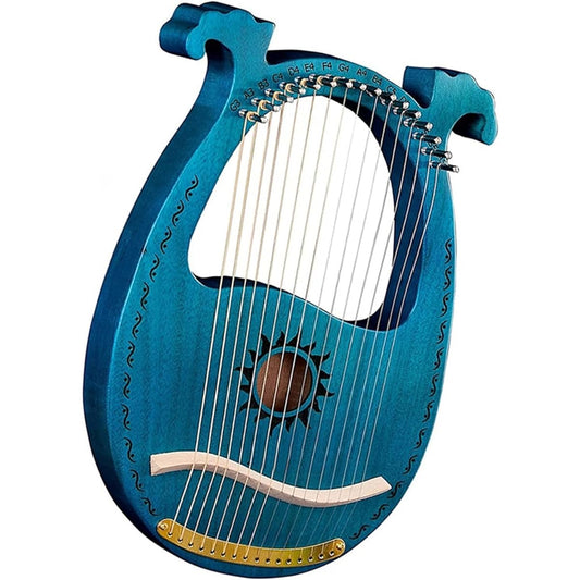 WowZza 16 String Lyre Harp, Voice Engraved Lyre Harp for Music Lovers, Beginners, etc.