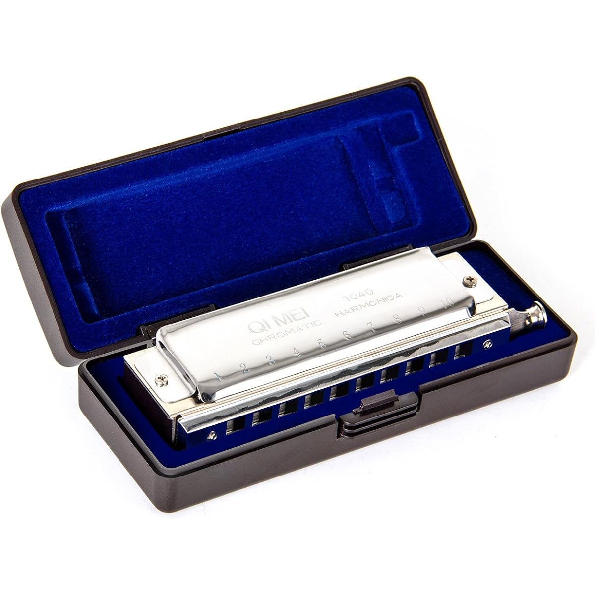 kmise harmonica 10 holes 40 tones C tune with case phosphor bronze reed chromatic harmonica for beginners and professionals for study and practice