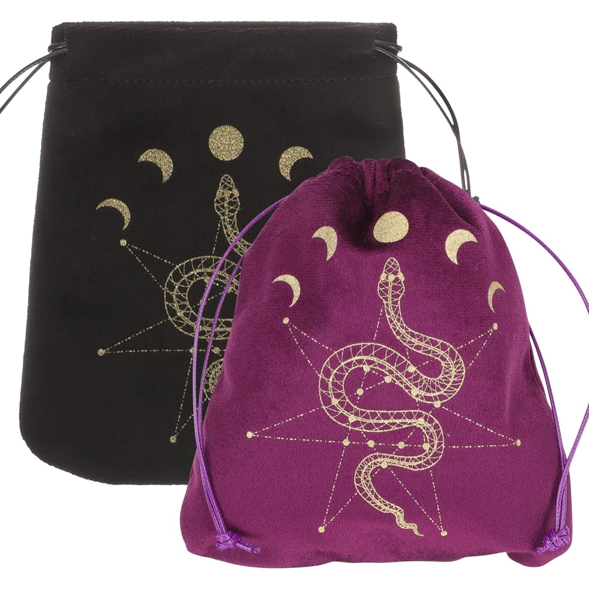 Veemoon Dice Bag Tarot Cloth Spiritual Tarot 2pcs Jewelry Pouch Tarot Bag Tarot Holder Jewelry Bag Drawstring Snake Gift Bag for Tarot Cards Tarot Cloth Tapestry Yard Dice