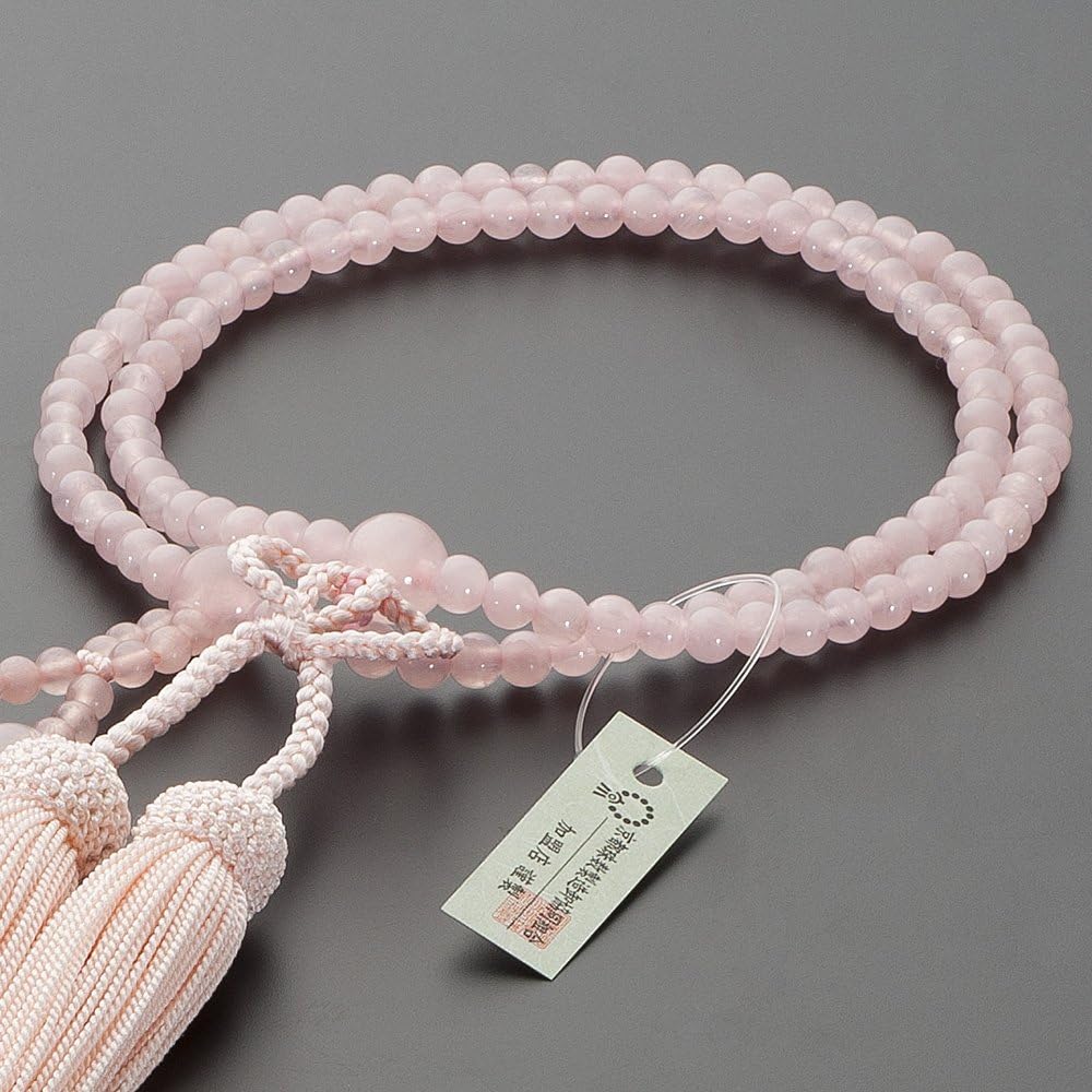 Buddhist altar shop Takita Shoten Prayer beads Jodo Shinshu authentic prayer beads [For women] Red crystal 8 inch pure silk headed tassel ◆ Kyoto prayer beads, main prayer beads, two-wheeled prayer beads, disciples, formal prayer beads [Published by Taki