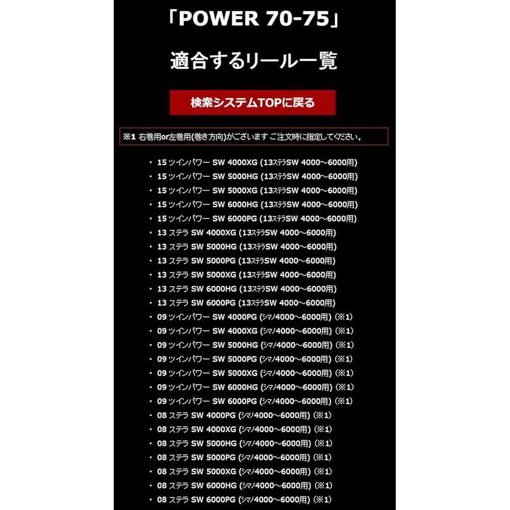 LIVRE POWER70-75 13 Stella SW4000~6000 Left and Right Common Gunmetal/Gold. 7651