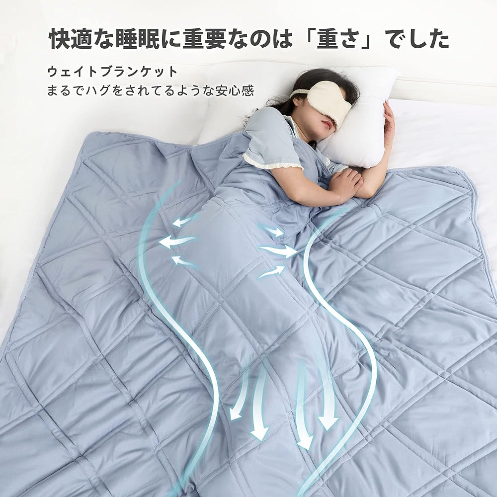 Winthome Weighted Blanket, Weighted Blanket with Cover, Breathable, Antibacterial, Odor Resistant, Dust Mite Resistant, Gravity, TV Topic, Popular, Heavy Futon, Single, Moderate Weight, Insomnia Prevention, Stress Relief, Deep Sleep, Can Be Used All Year