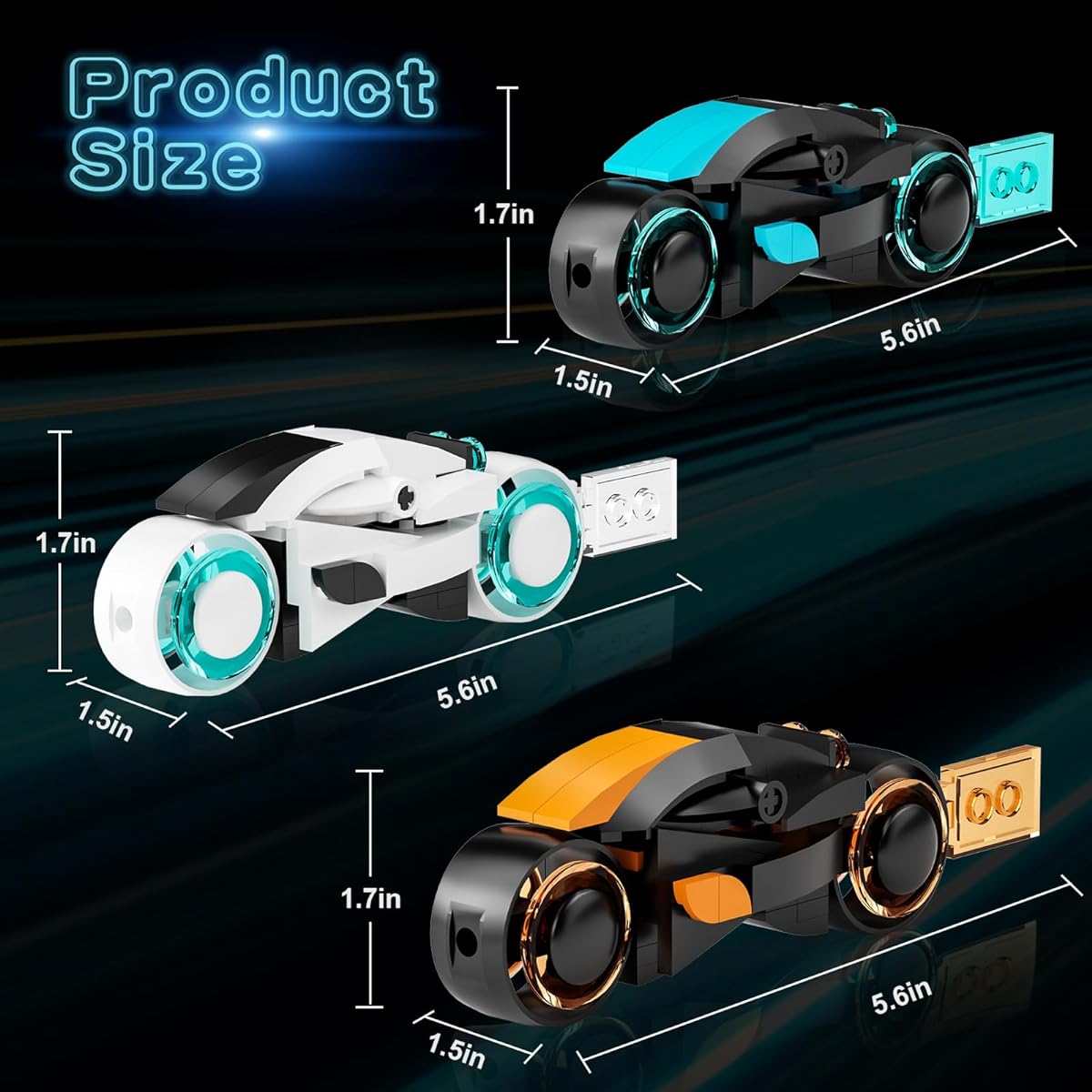 Taojiyuan Tron Legacy Building Blocks Car Model Set Toy(201 Pieces)