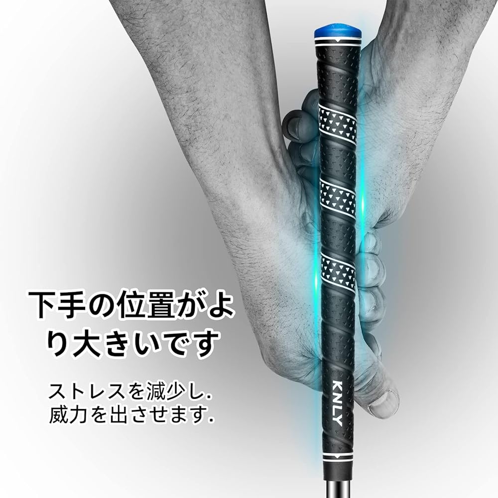 KNLY Wrap Golf Grips 13 Sets are anti-slip TPE rubber composite, all-weather standard/medium mixed golf club grips, available in 7 colors