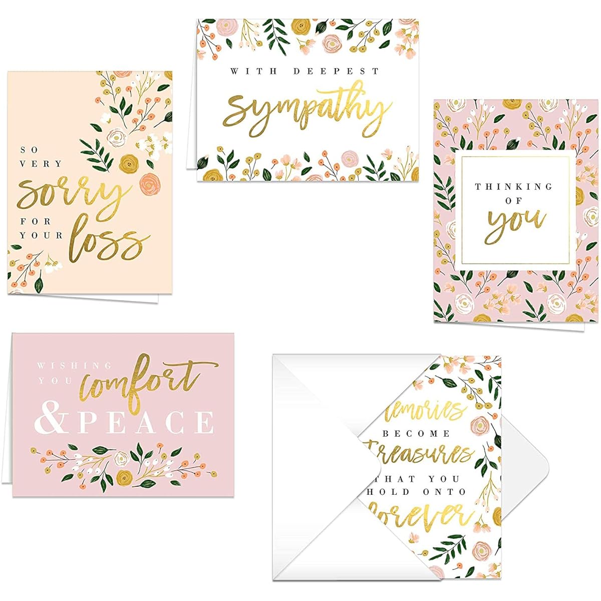 Modern Floral Sympathy Cards - 25 Floral Greeting Card Designs