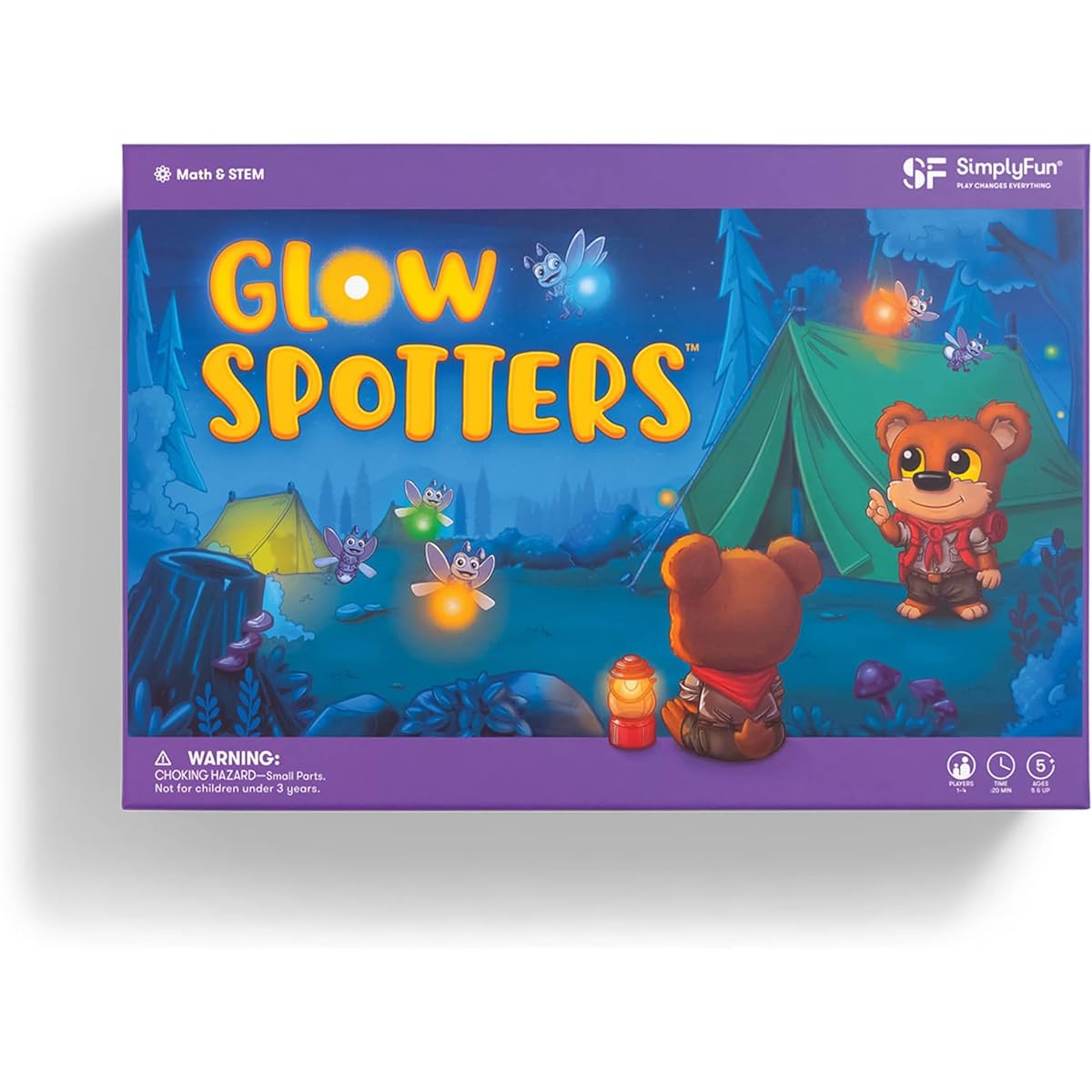 SimplyFun Growth Spotter - Visual and Adventurous Math Game for Kids Get an Extra Firefly Badge - 1 to 4 Players Ages 5+