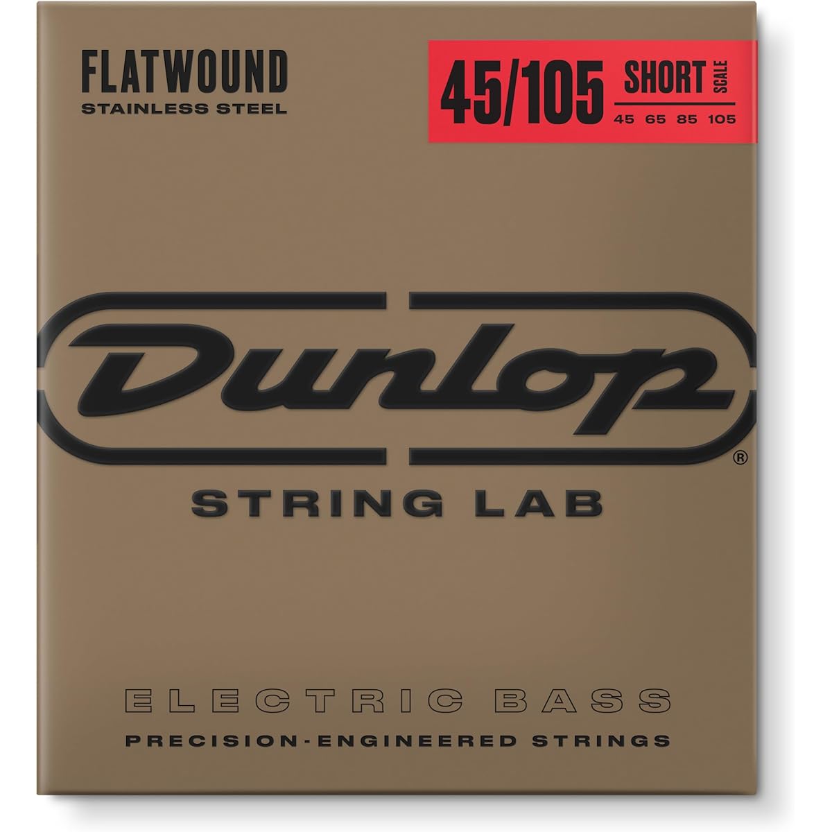 JIM DUNLOP Stainless Steel Flatwound Bass Strings DBFS45105S Short scale electric bass strings