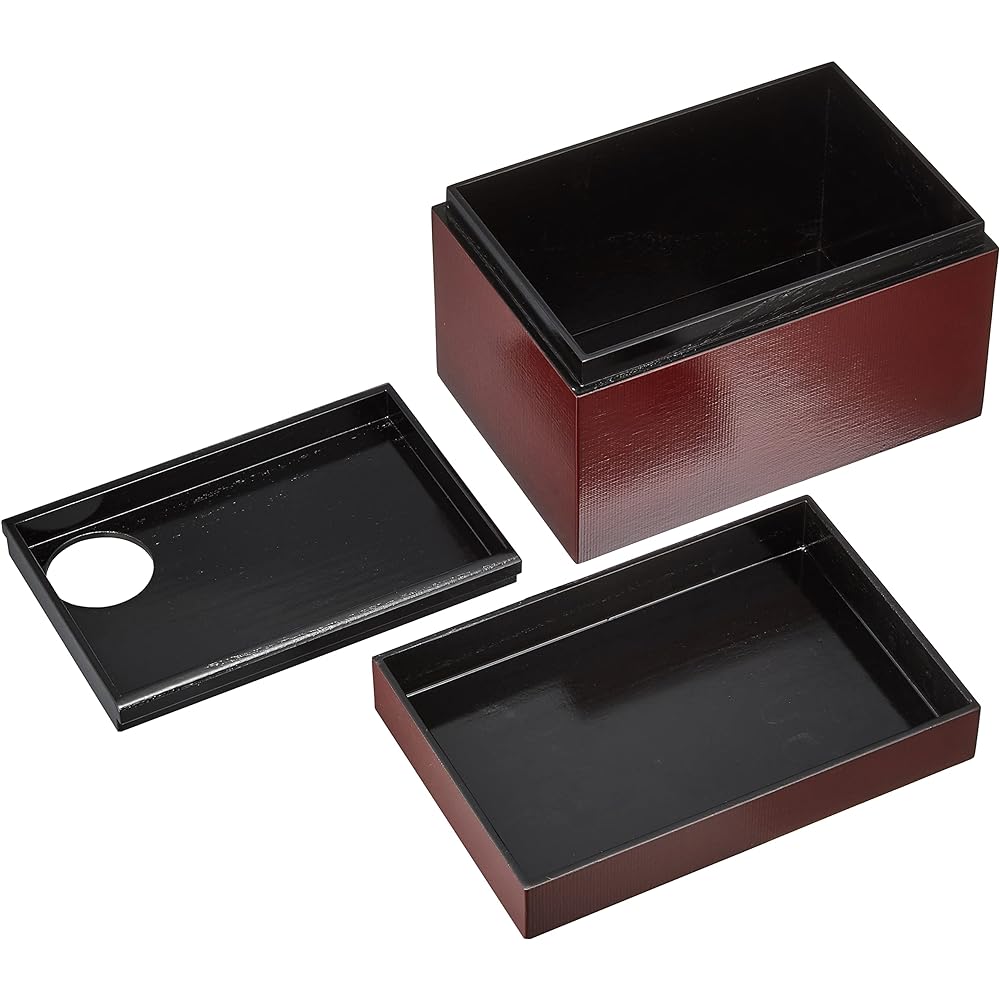 Nakamura Kosai Tea Box Vermilion Size: Length 14.6 x Width 21.4 x Height 13.4cm Rikyu Tea Box Negoro Lacquer