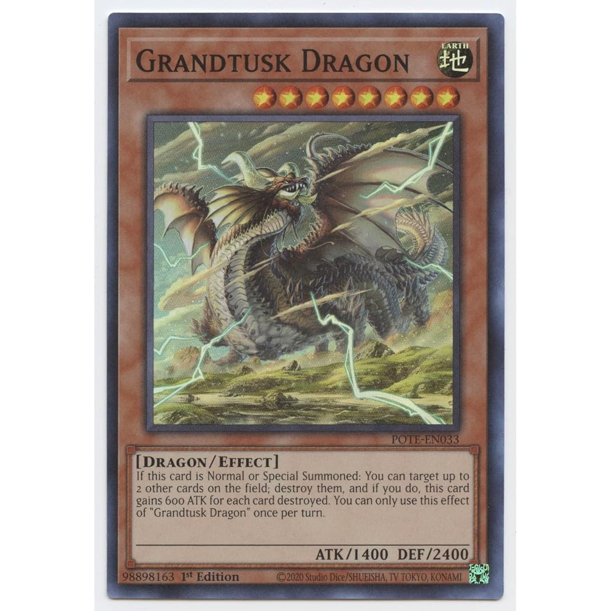 Grandtusk Dragon - POTE-EN033 - Super Rare - First Edition