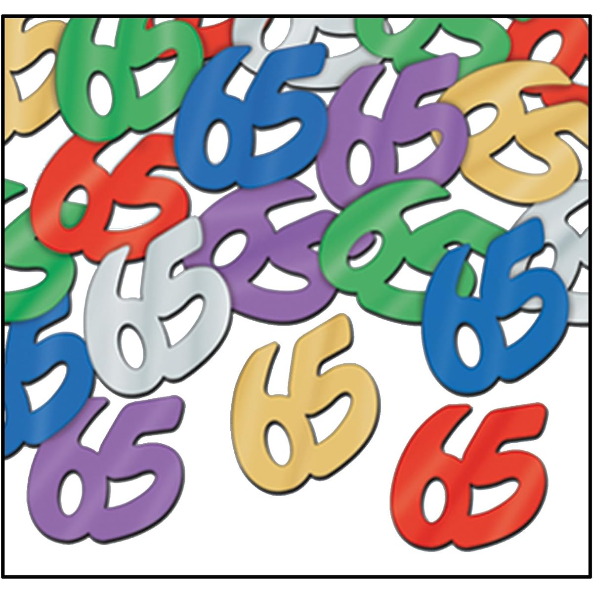 Beistle 50713-MC Fanci-Fetti "65" Silhouette
