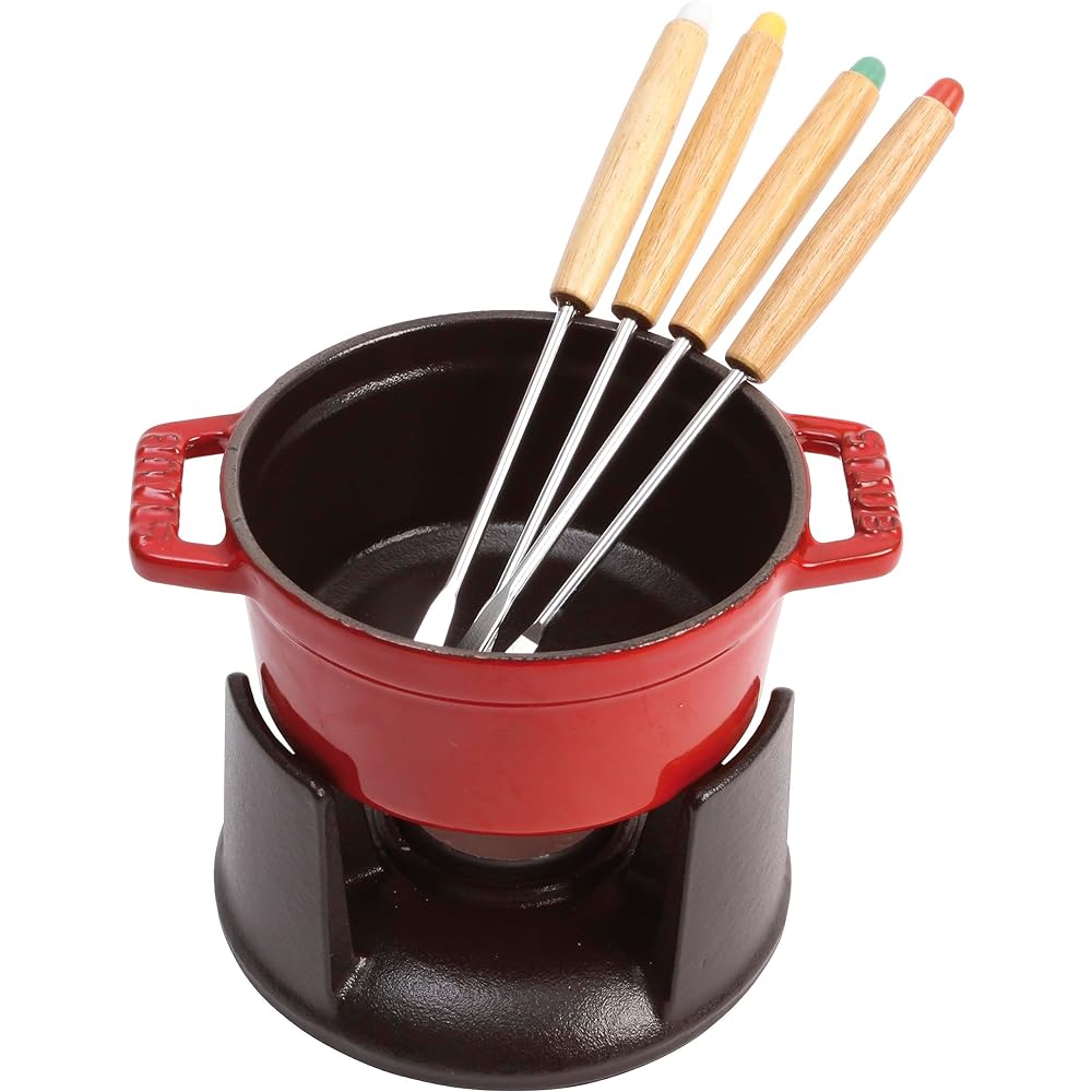 staub "Mini Chocolate Fondue Set Black 10cm" Fondue Pot [Authorized Japanese Product] Specialty 40509-587