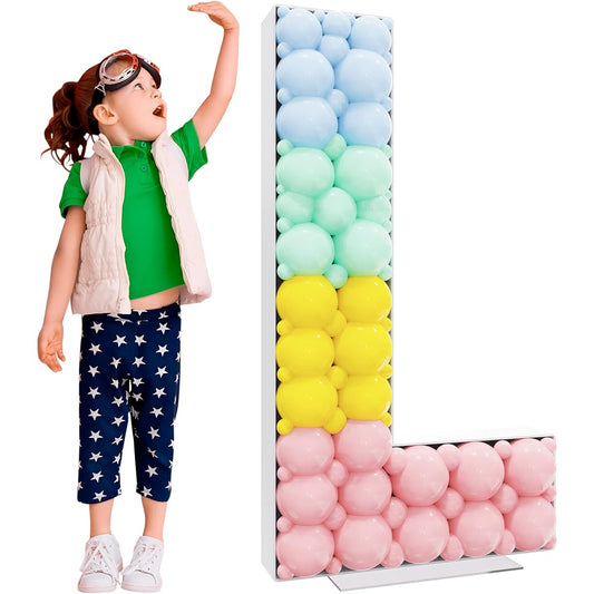 Asee'm Mosaic Letters 4ft Large Marquee Letters Balloon Frame Light Up Letter L Precut Foam Board Decorations for Party Baby Shower Birthday Wedding