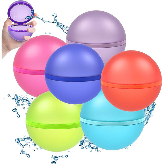 6Pcs Quick Fill Reusable Water Balloons for Kids Summer Water Pool Beach Games Toys