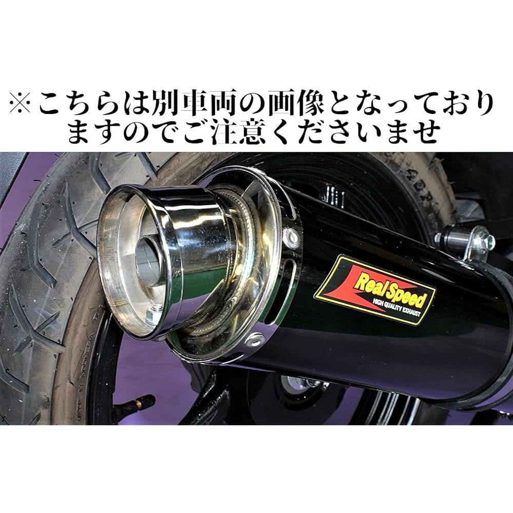 Realspeed Honda LEAD 125 (JF45) Bike Muffler Cougar Stainless Steel Black Color Muffler LEAD125 RSP-CGA-007