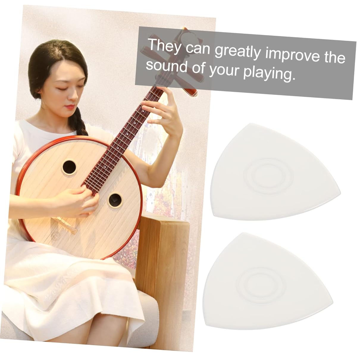 Vaguelly 96pcs Nylon Picks Banjo Picks Bass Picks Ukulele Picks Bass Ukulele Liuqing Picks Guitar Ukulele Accessories Yuekin Picks Liuqing Picks Replacement Musical Instruments