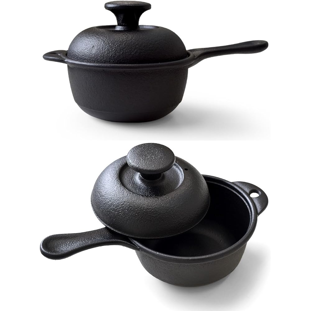 Nambu Ironware One Hand Pot, Mini Pot, Inner Diameter 15.5cm, IH Compatible, Open Fire Compatible