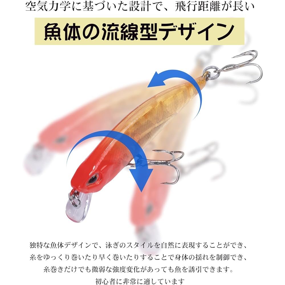 Goture Minnow Lure Set, Mountain Stream, Gulf Coast, Managed Fishing Area, Pipe Fishing, Small Sinking Minnow, Sea Bass, Trout, Flounder, Bluefish Fishing, Sea Fishing, Surface & Medium Water, 5g/1.5g, 5cm/4cm, Set of 5, Set of 15, Set of 5, 15 Colors, 5