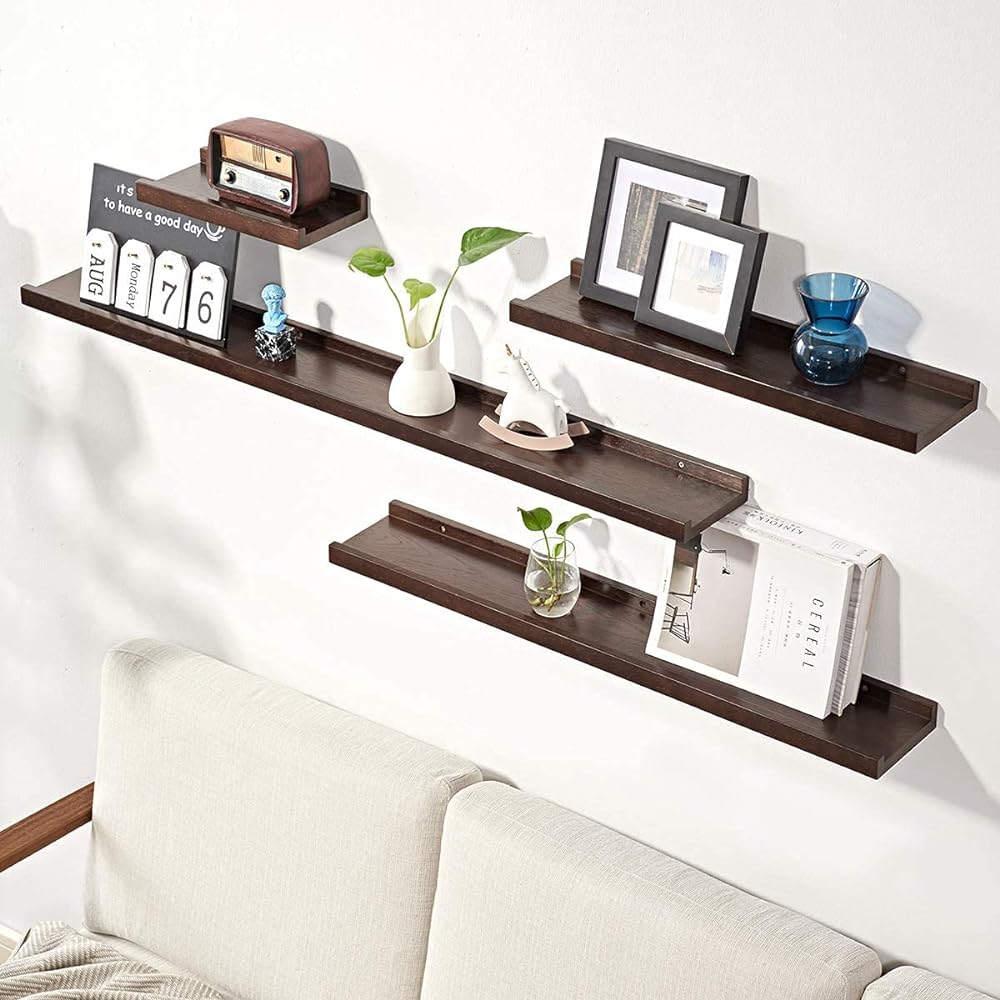 myoseya Wall Shelf, Wooden Wall Shelf, Wall Mounted Shelf, Wall Mounted Shelf, Decorative Shelf, Wall Storage, Wall Mounted Shelf, Stylish, Easy Assembly, Wall Mounted Shelf, Shelf Attached to the Wall, Natural, Retro, Interior, DIY, Storage Furniture, 0