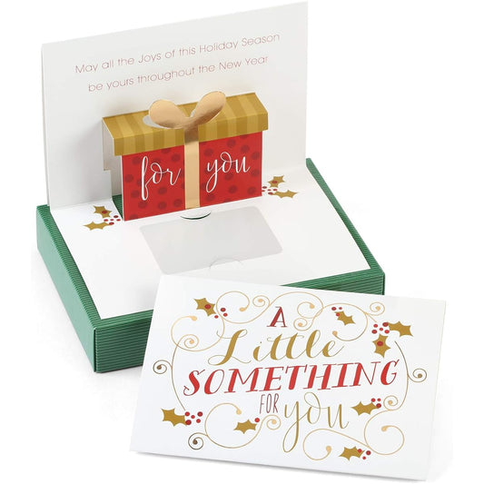 A Little Something Pop Up Gift Card Holder Mailable Christmas Gift Card Holder with 10 Cards and Envelopes