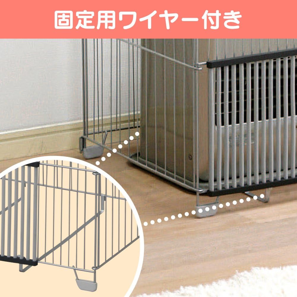 Iris Ohyama Fan Heater Guard Width 65 x Depth 50 x Height 65cm Silver FTE-650N