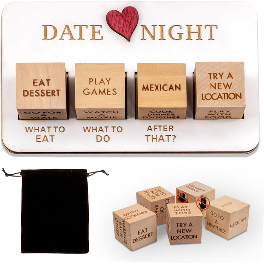 Wooden Date Night Dice Date Night Dice for Couples Date Night Ideas Dice After Dark Edition Reusable Dice Valentine's Day Anniversary Birthday Gift