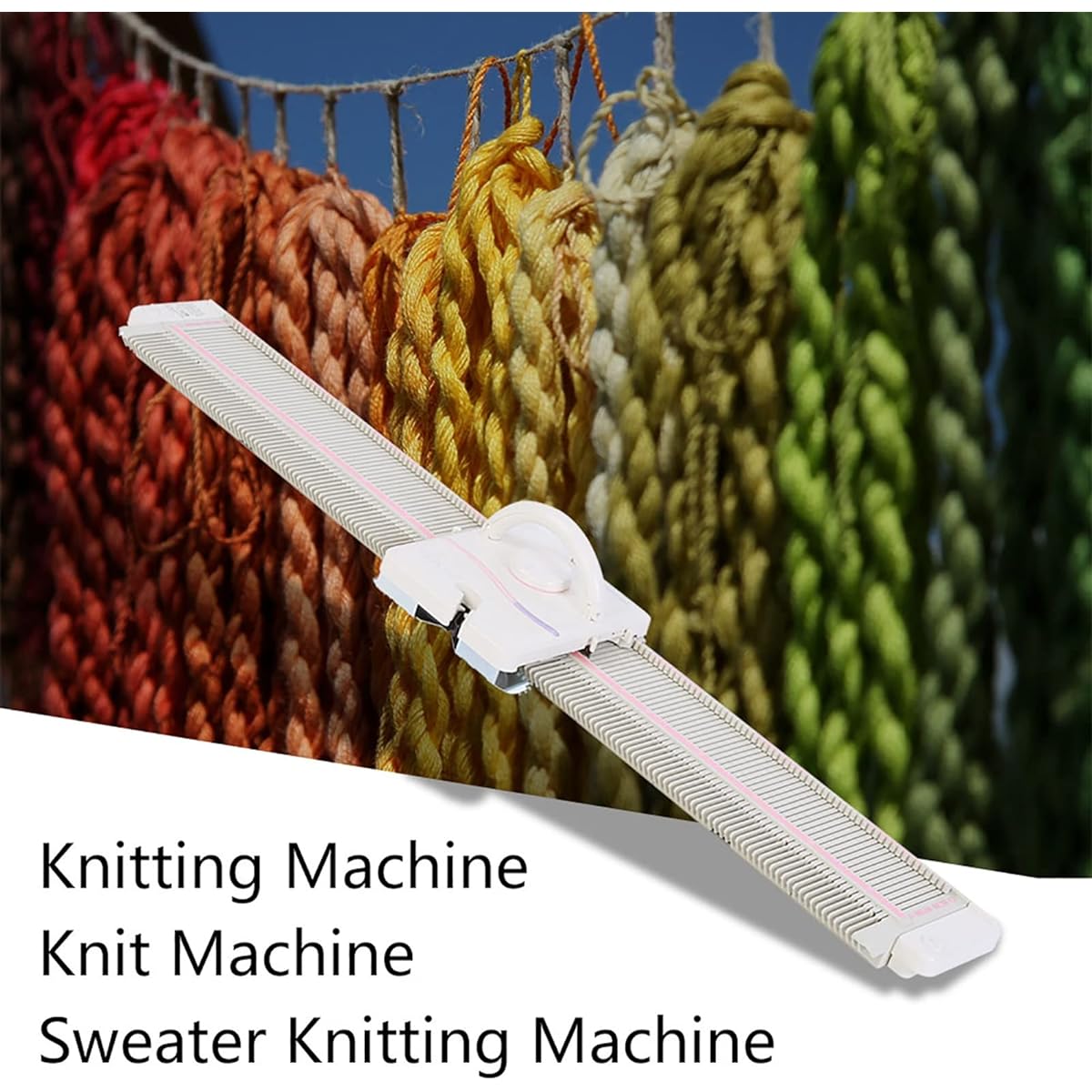 Mid Gauge Knitting Machine, LK150 6.5mm Mid Gauge 150 Stitch Domestic Knitting Machine with Accessories, for Most Hand Knitting Yarns