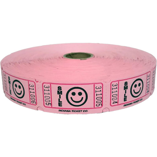 Raffle Ticket Smile 2000 Tickets/Roll Pink