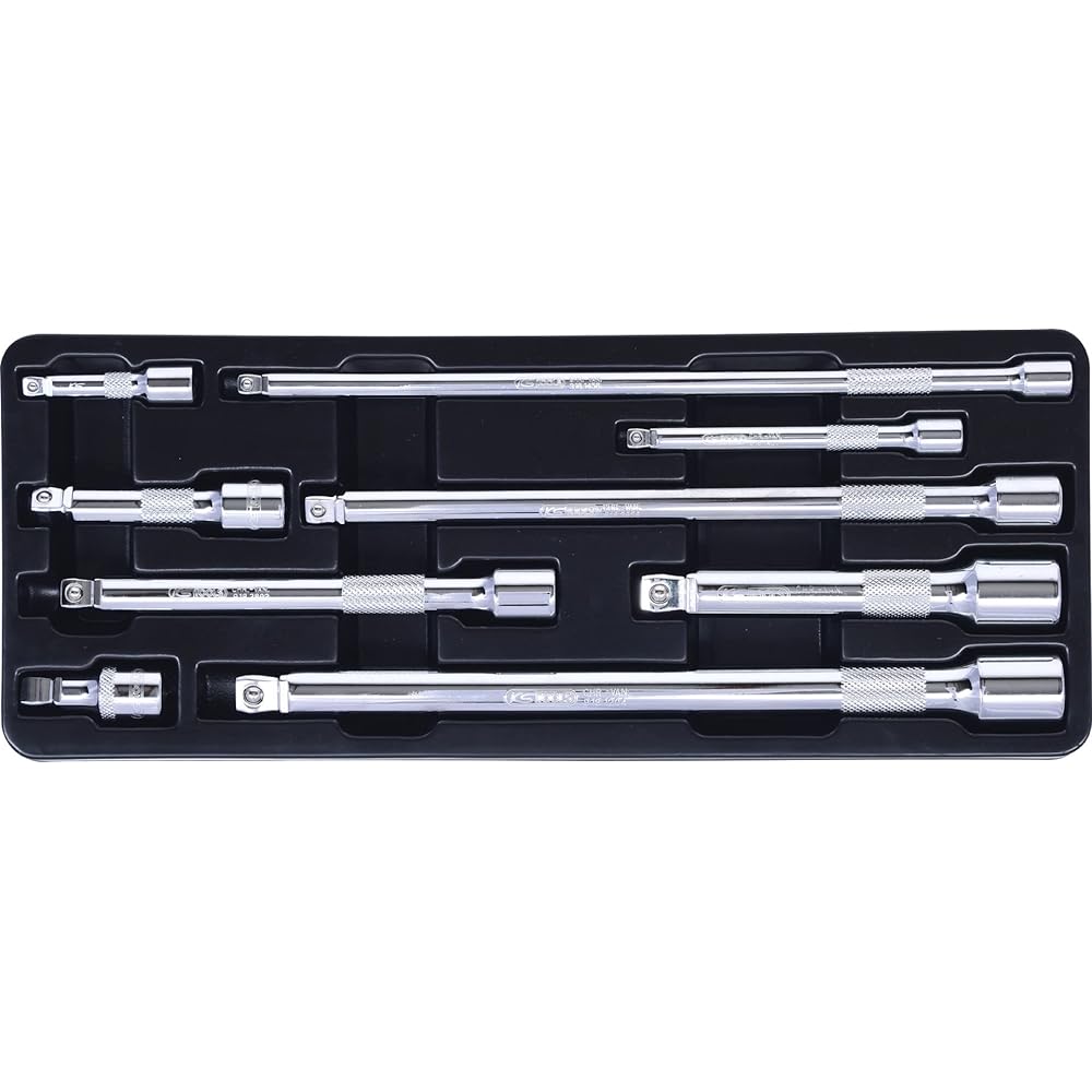 KS TOOLS 1/4"+3/8"+1/2" CHROMEplus Wobble extension set 9 pcs 918.0009