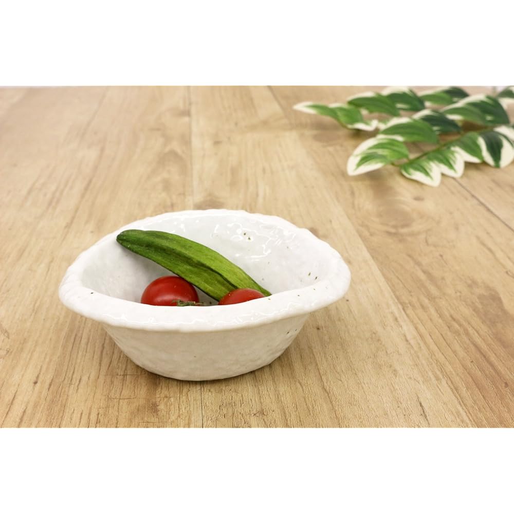 [Commercial Use Set] Mino Ware Japanese Cafe Series Twist Small Bowl White Set of 10